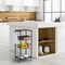 4-Tier Rolling Kitchen Organizer Cart with 2 Pull-Out Baskets & Rustic Wood Top – Industrial Metal Storage Shelf for Home, Bathroom, Laundry (80lb Capacity)